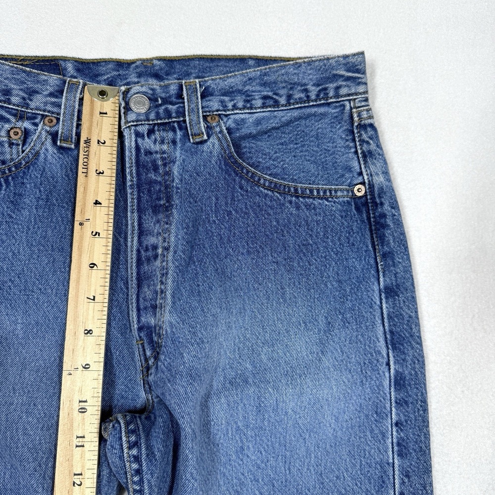 Vintage Levis 501 Jeans Women 31x32 DEADSTOCK 90s Denim USA Made Medium Wash NWT - Picture 16 of 16